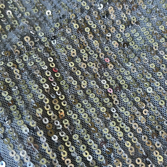 NWT Zara Women’s Silver Sequin Wrap Top Sleeveless Cropped Party Shirt - Picture 8 of 8